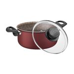 caçarola tramontina paris antiaderente 24cm 4,9l vermelho - 28524724