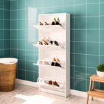 sapateira politorno fortaleza 16 calçados 4 portas basculantes branco