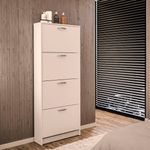 sapateira politorno fortaleza 16 calçados 4 portas basculantes branco