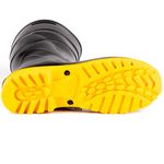 bota bracol nº40 acquaflex cano médio pvc impermeável preta solado amarelo (mp)
