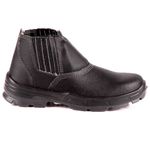 bota bracol nº40 bels de couro sem cadarço com bico plástico preta (mp)