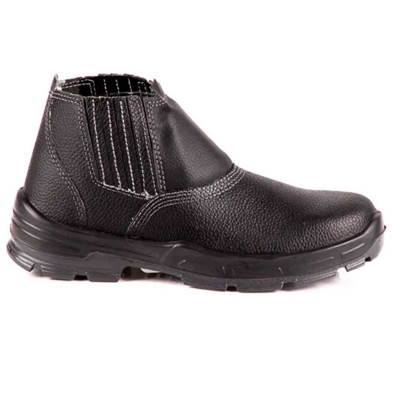 bota bracol nº40 bels de couro sem cadarço com bico plástico preta (mp)