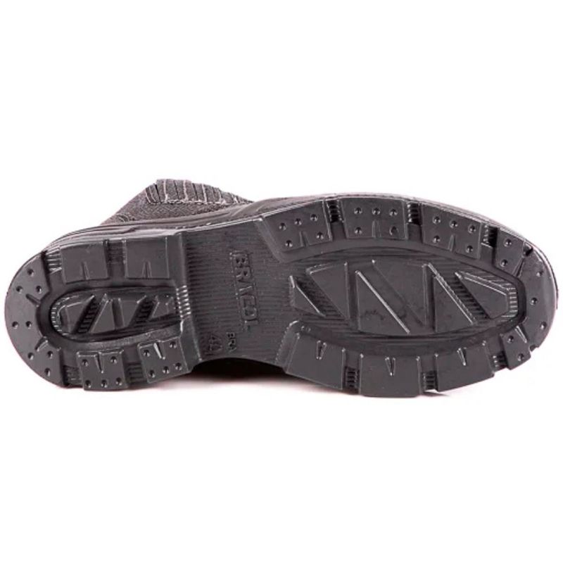 bota bracol nº40 bels de couro sem cadarço com bico plástico preta (mp)
