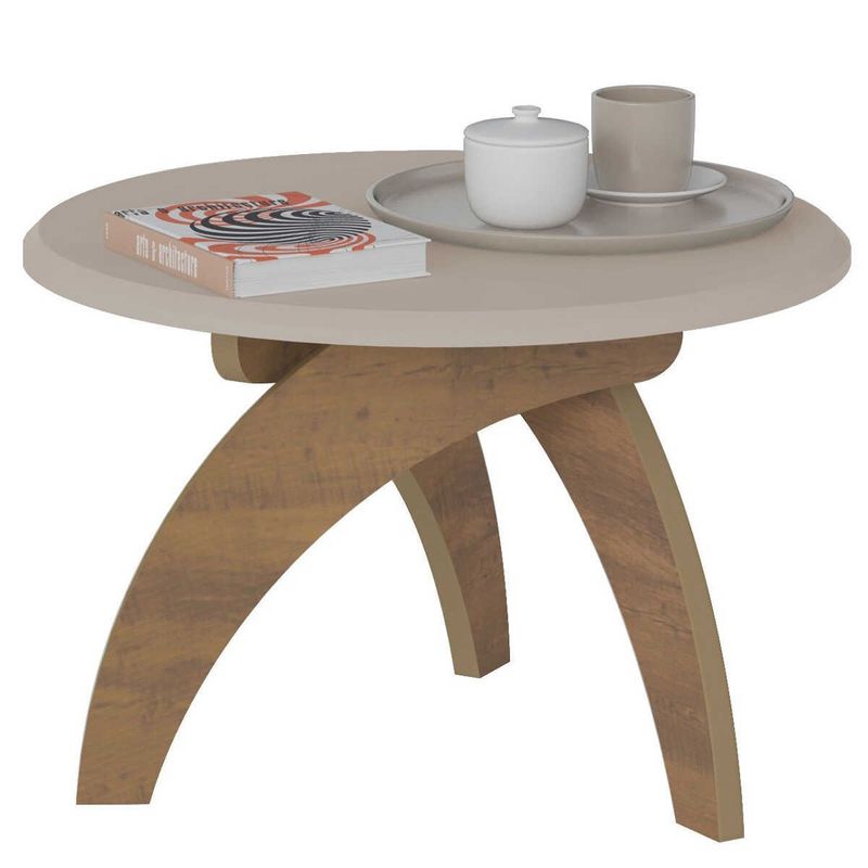 mesa de centro artely jade off white e pinho