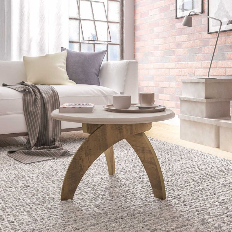 mesa de centro artely jade off white e pinho