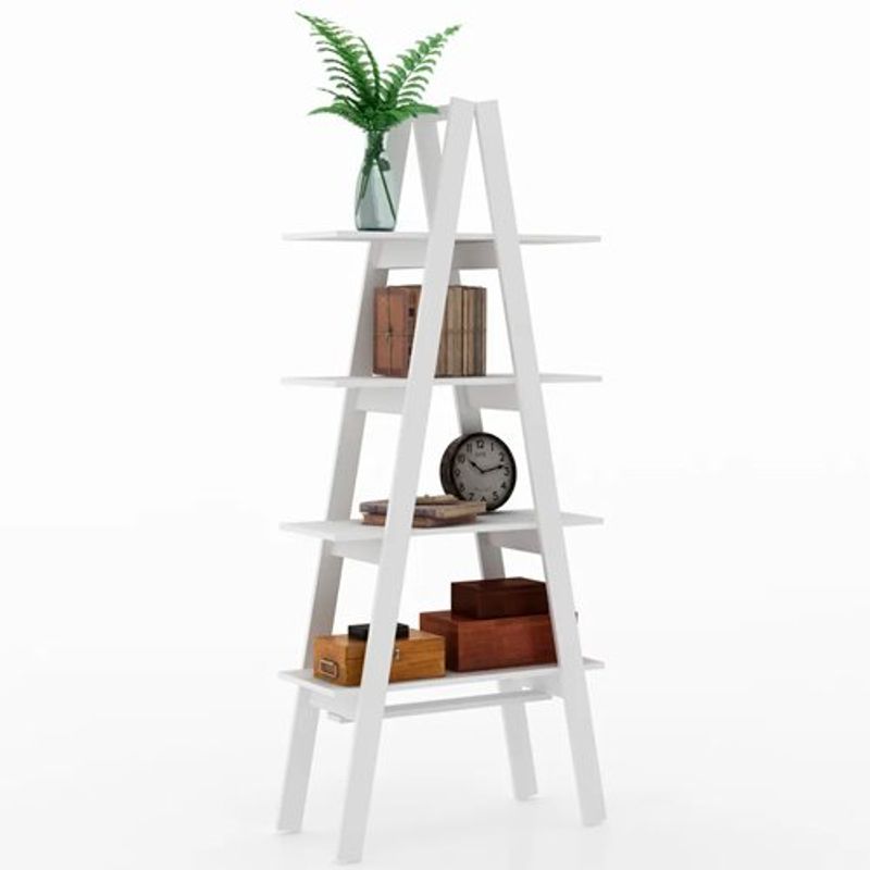 estante multiuso movelbento escada branco rt3048