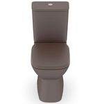 kit vaso sanitário roca debba classic café com caixa acoplada 3,6l (mp)