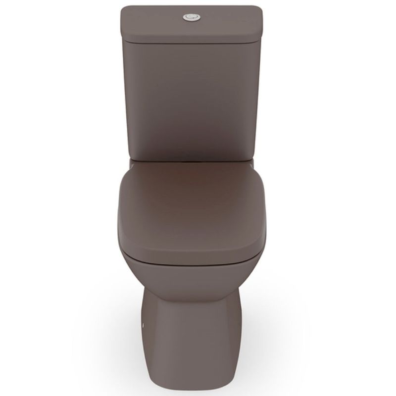 kit vaso sanitário roca debba classic café com caixa acoplada 3,6l (mp)