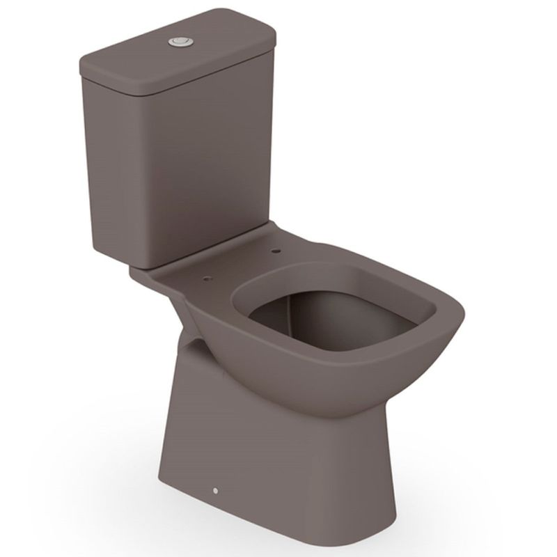 kit vaso sanitário roca debba classic café com caixa acoplada 3,6l (mp)