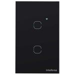 interruptor intelbras smart wi-fi touch 2 teclas preto ews 1002