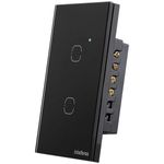 interruptor intelbras smart wi-fi touch 2 teclas preto ews 1002