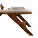 mesa de centro dj móveis doris chanfrada freijó e off white