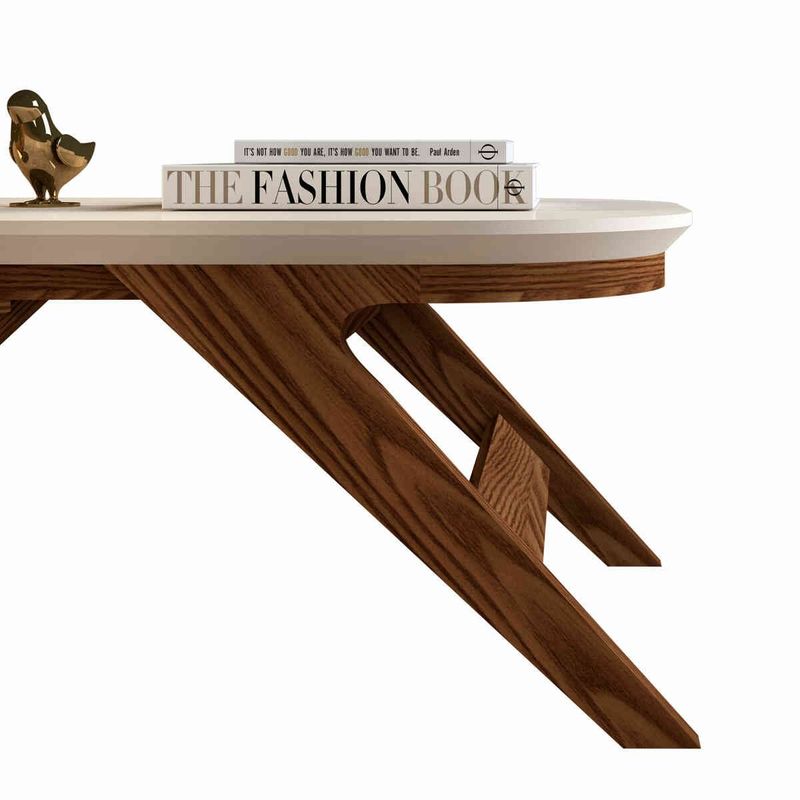 mesa de centro dj móveis doris chanfrada freijó e off white