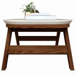 mesa de centro dj móveis doris chanfrada freijó e off white