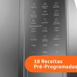 micro-ondas brastemp 32 litros 127v menu gourmet cinza espelhado bms46arana