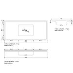 pia de mármore sintético decoralita 120x54 p124 branco (mp)