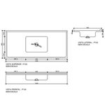 pia de mármore sintético decoralita 120x54 p124 marrom imperial (mp)