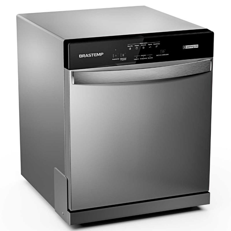 lava-louças brastemp 8 serviços 127v inox blf08bsana