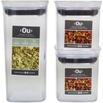 kit potes herméticos martiplast 3 peças tamanhos variados