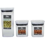 kit potes herméticos martiplast 3 peças tamanhos variados