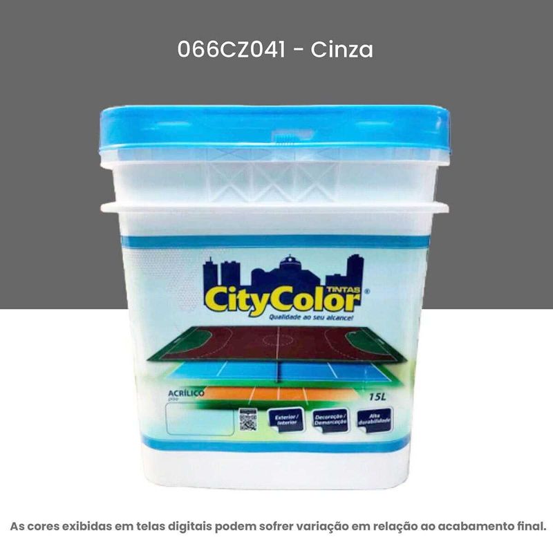tinta acrílica piso 15l 066cz041 citycolor cinza (mp)