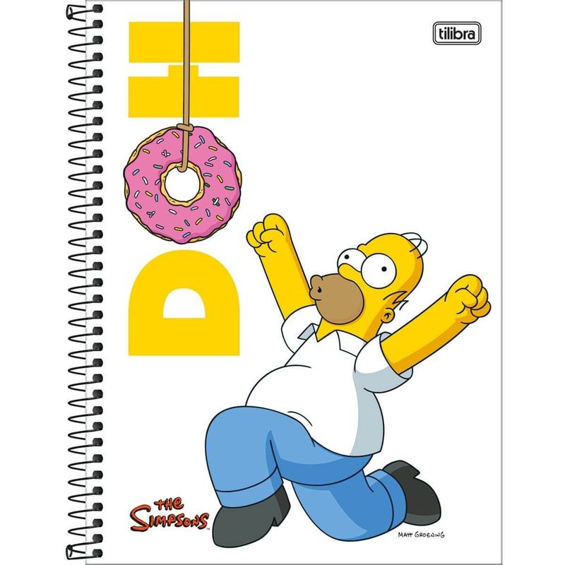 caderno espiral tilibra 01 matéria the simpsons sortido - 342271