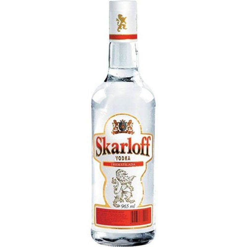 vodka tridestilada skarloff garrafa vidro 965ml