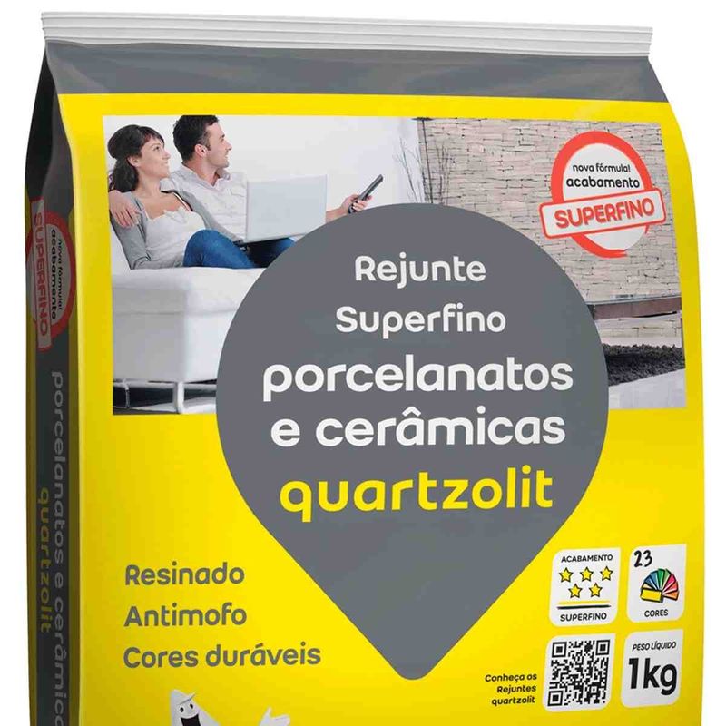 rejunte quartzolit porcelanatos e cerâmicas branco 1kg (mp)