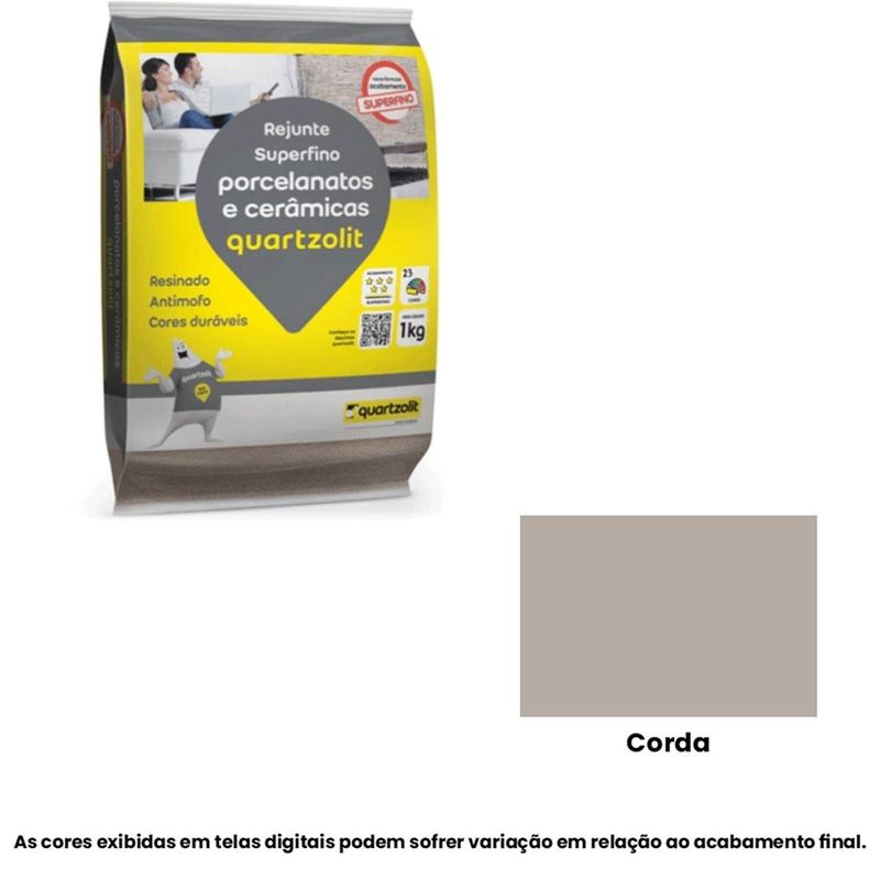 rejunte quartzolit porcelanatos e cerâmicas corda 1kg (mp)
