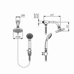 chuveiro celite com desviador e ducha manual 120mm basic cromado (mp)