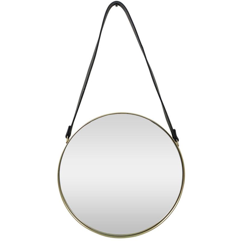 espelho noritex redondo dourado e preto 531-72560