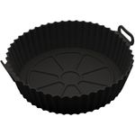 forma lyor de silicone para air fryer redonda preto 4889