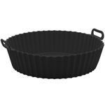 forma lyor de silicone para air fryer redonda preto 4889