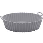 forma lyor de silicone para air fryer redonda cinza 4890