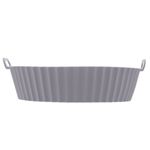 forma lyor de silicone para air fryer redonda cinza 4890
