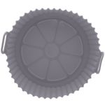 forma lyor de silicone para air fryer redonda cinza 4890