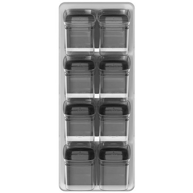 organizador de temperos martiplast 9 peças ou clear branco cob1400bcf