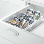 organizador de temperos martiplast 9 peças ou clear branco cob1400bcf