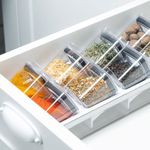 organizador de temperos martiplast 9 peças ou clear branco cob1400bcf