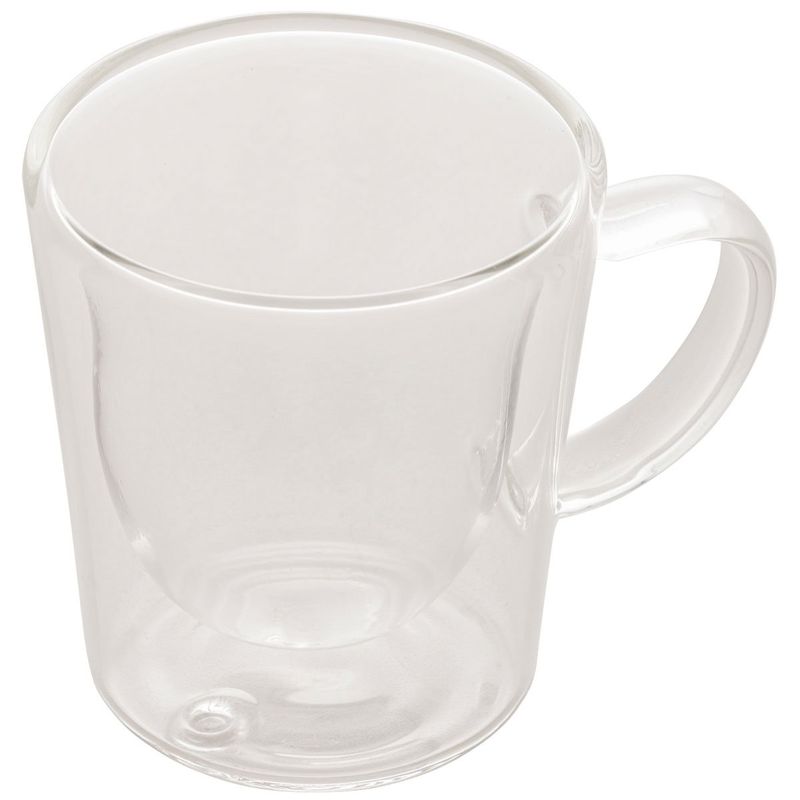 jogo de xícaras rojemac para café 2 peças parede dupla 100ml transparente 28862