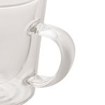 jogo de xícaras rojemac para café 2 peças parede dupla 100ml transparente 28862