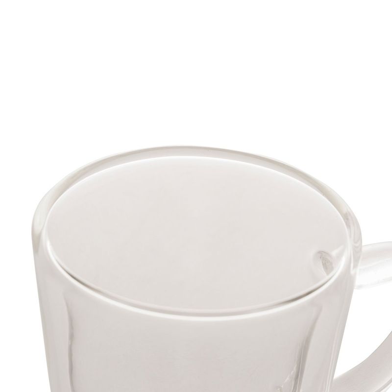 jogo de xícaras rojemac para café 2 peças parede dupla 100ml transparente 28862
