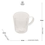 jogo de xícaras rojemac para café 2 peças parede dupla 100ml transparente 28862