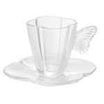 jogo de xícaras rojemac para café 4 peças wolff butterfly 80ml transparente 29271
