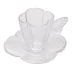 jogo de xícaras rojemac para café 4 peças wolff butterfly 80ml transparente 29271