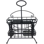 suporte para pratos e talheres full fit l'hermitage buffet preto 25622