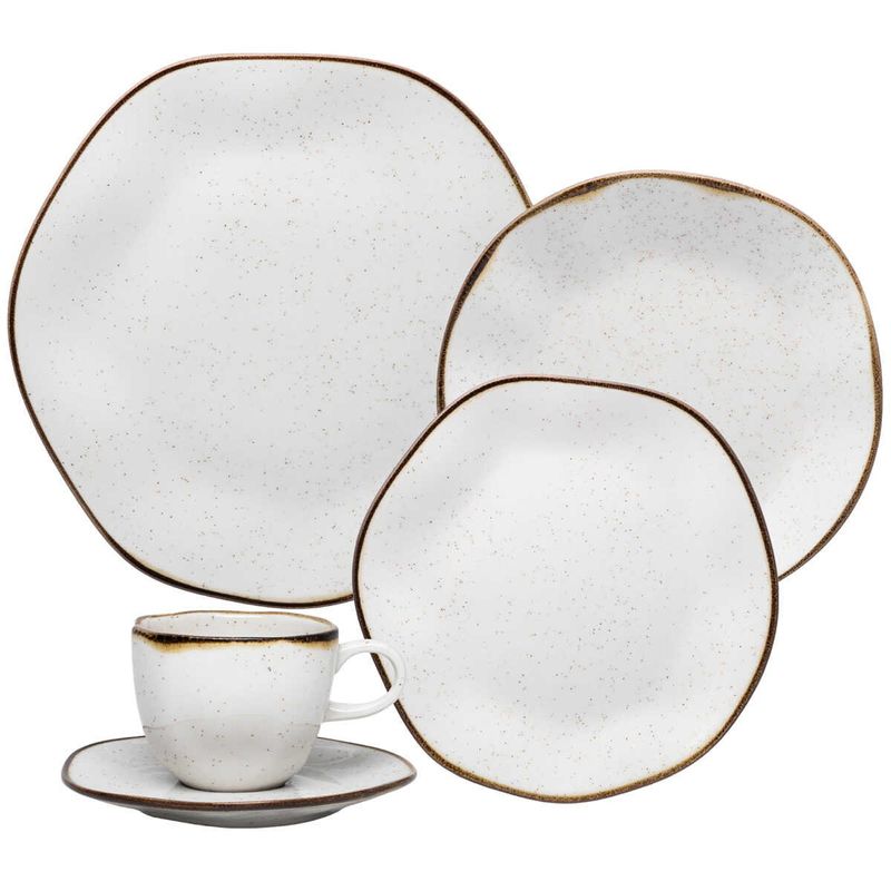 jogo de jantar e chá oxford 20 peças ryo maresia branco ra20-9515