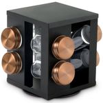 porta condimentos mimo style 8 peças giratório bronze 6709