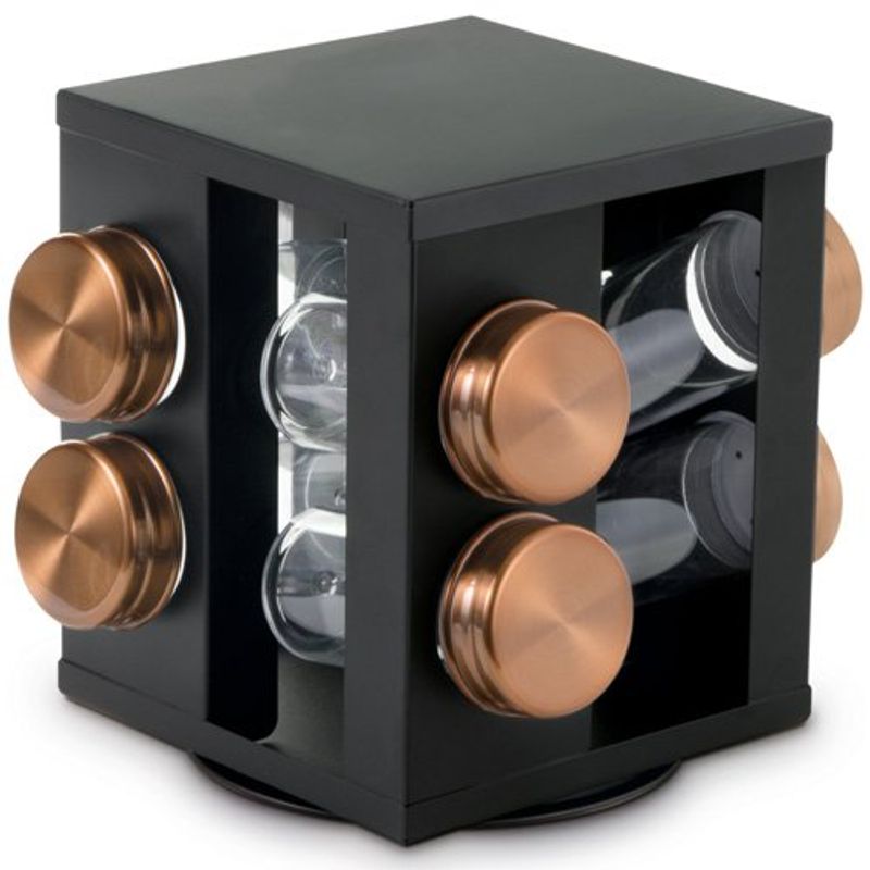 porta condimentos mimo style 8 peças giratório bronze 6709