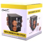 porta condimentos mimo style 8 peças giratório bronze 6709